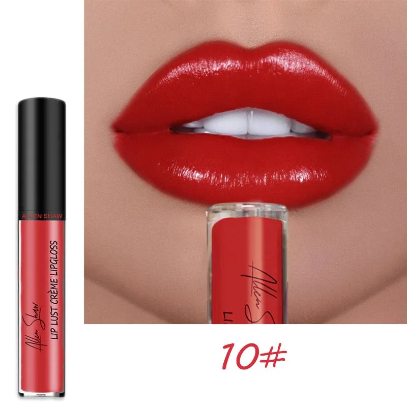 12 Colors Sexy Women Lipstick Waterproof Long Lasting Moist Lip Gloss Vivid Colorful Lipgloss Women Makeup maquiagem