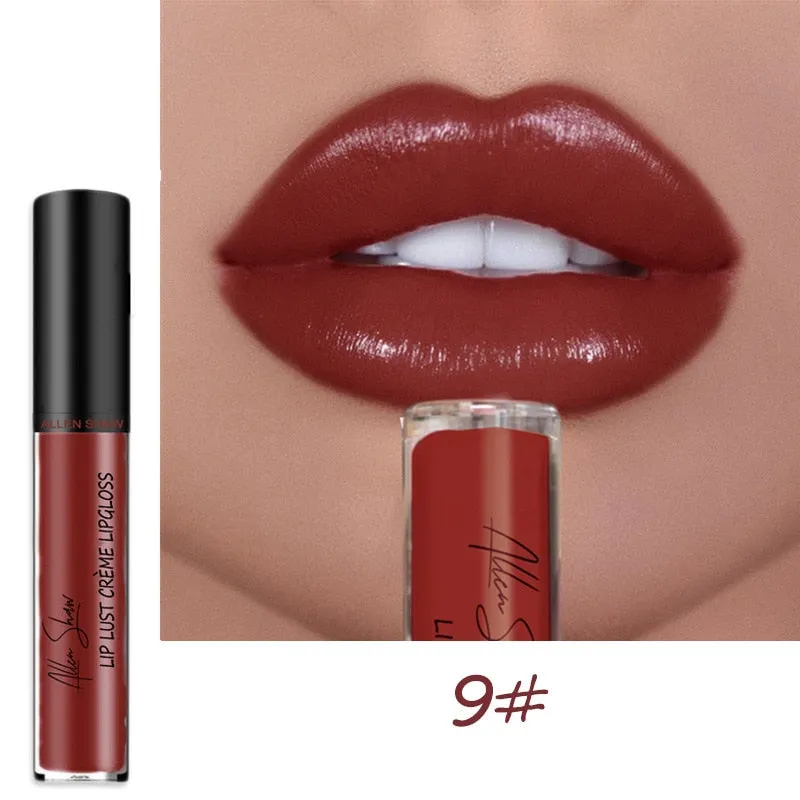 12 Colors Sexy Women Lipstick Waterproof Long Lasting Moist Lip Gloss Vivid Colorful Lipgloss Women Makeup maquiagem