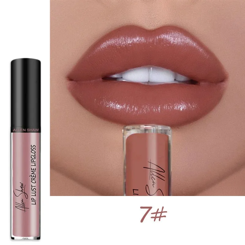 12 Colors Sexy Women Lipstick Waterproof Long Lasting Moist Lip Gloss Vivid Colorful Lipgloss Women Makeup maquiagem