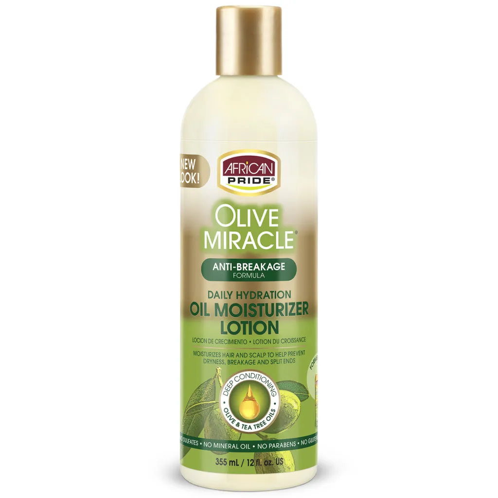 African Pride Olive Miracle Daily Hydration Oil Moisturizer Lotion 12oz