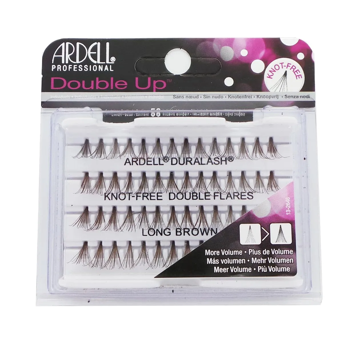 Ardell Double Up Individuals Knot Free Lashes, Long Brown