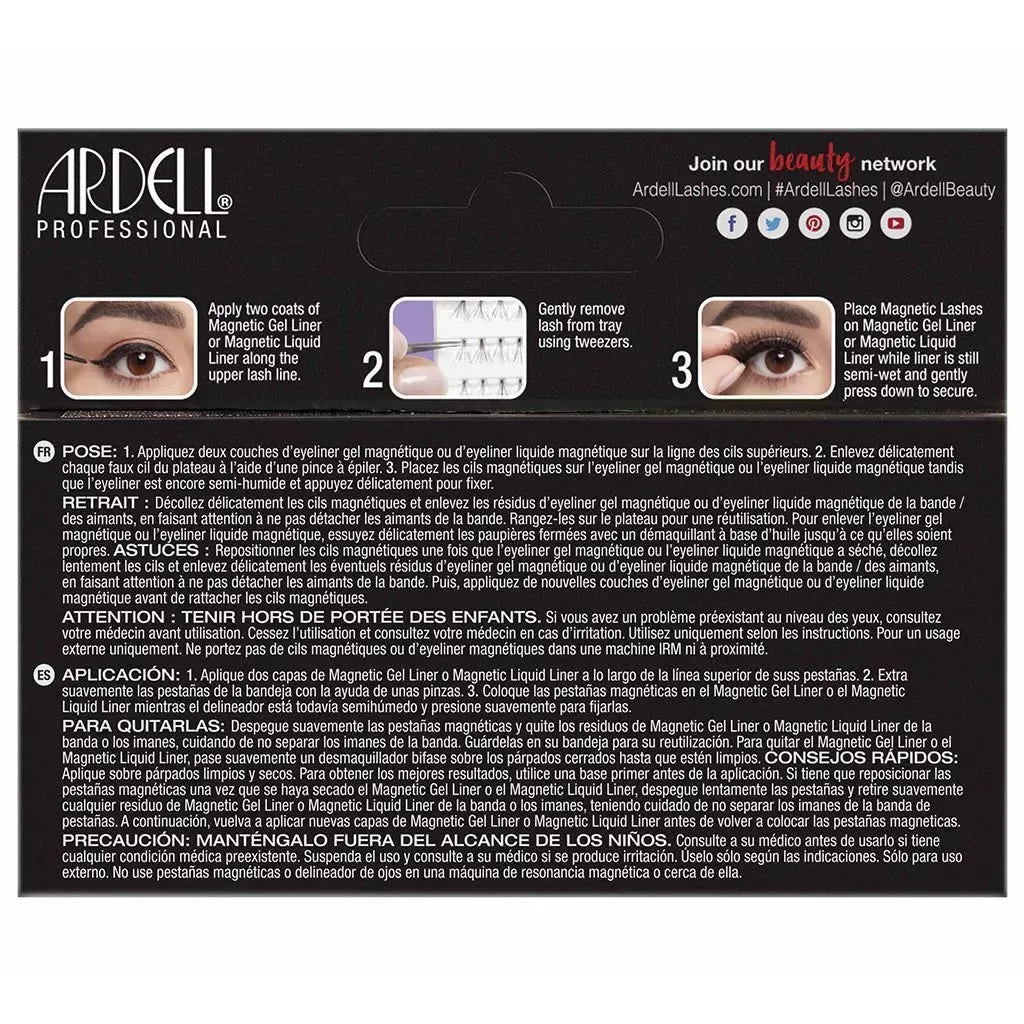 Ardell Magnetic Individual Lashes Tapered Tip Mix Length Short Medium Long Black