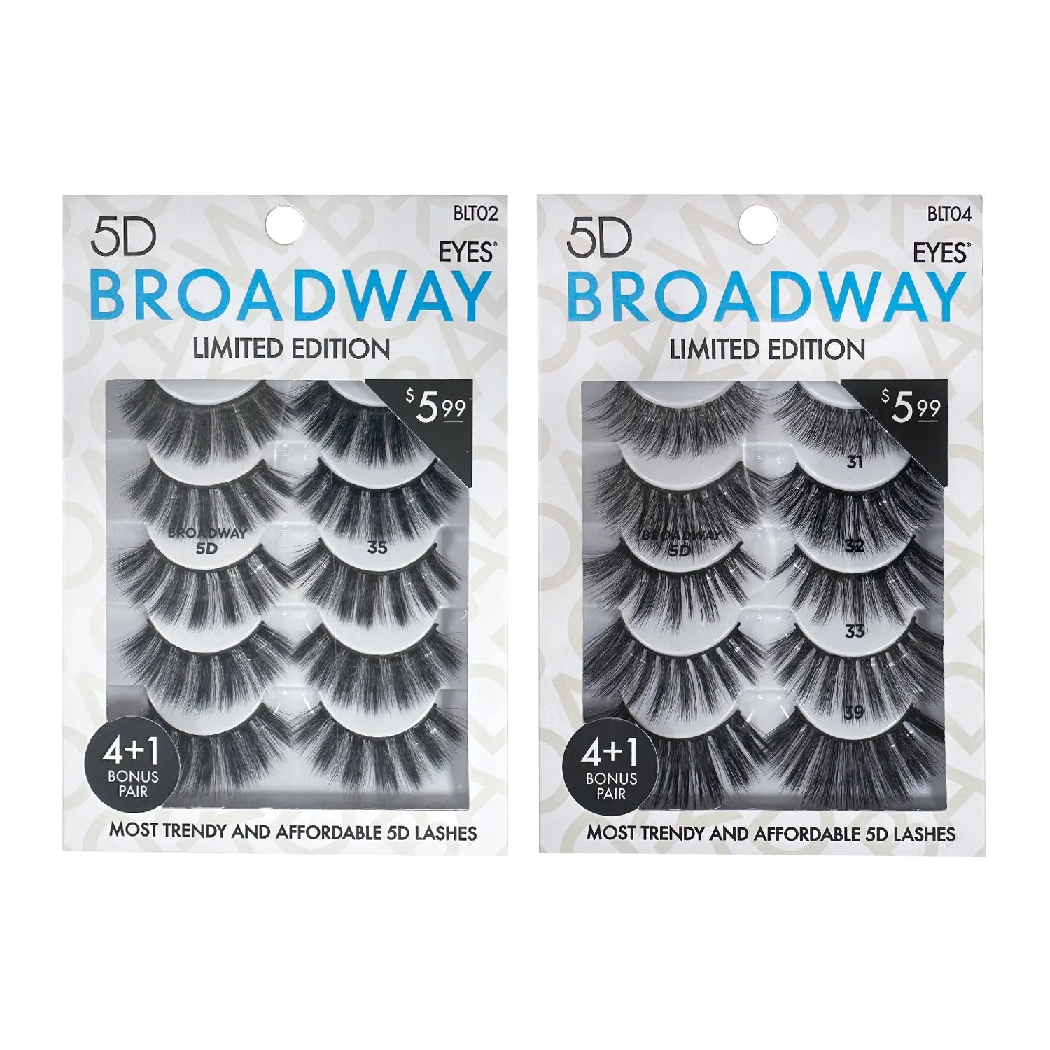 Broadway 5D Eyelashes Multipack 5pcs