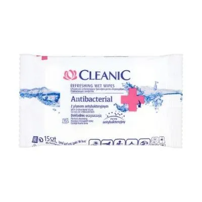 Cleanic Anti-Bacterial Refreshing Wet Wipes x24