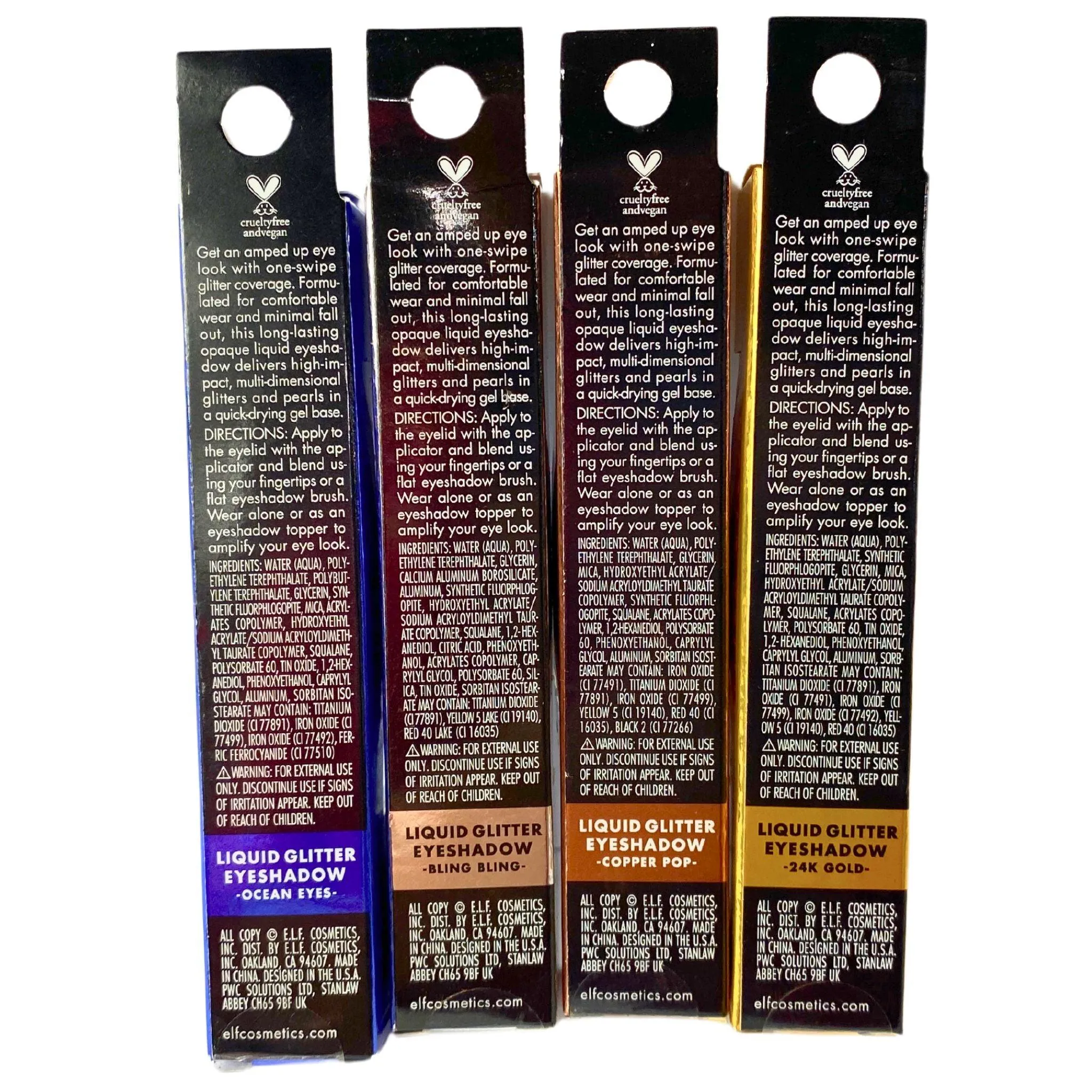 Elf Liquid Glitter Eyeshadow Assorted Mix (60 Pcs Lot)