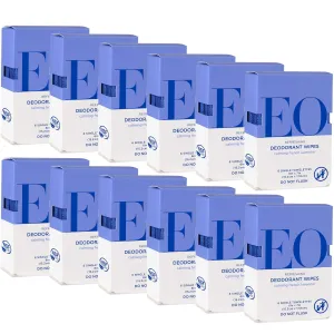 EO Lavender Deodorant Wipes Pack of 12 Organic Essential Oils