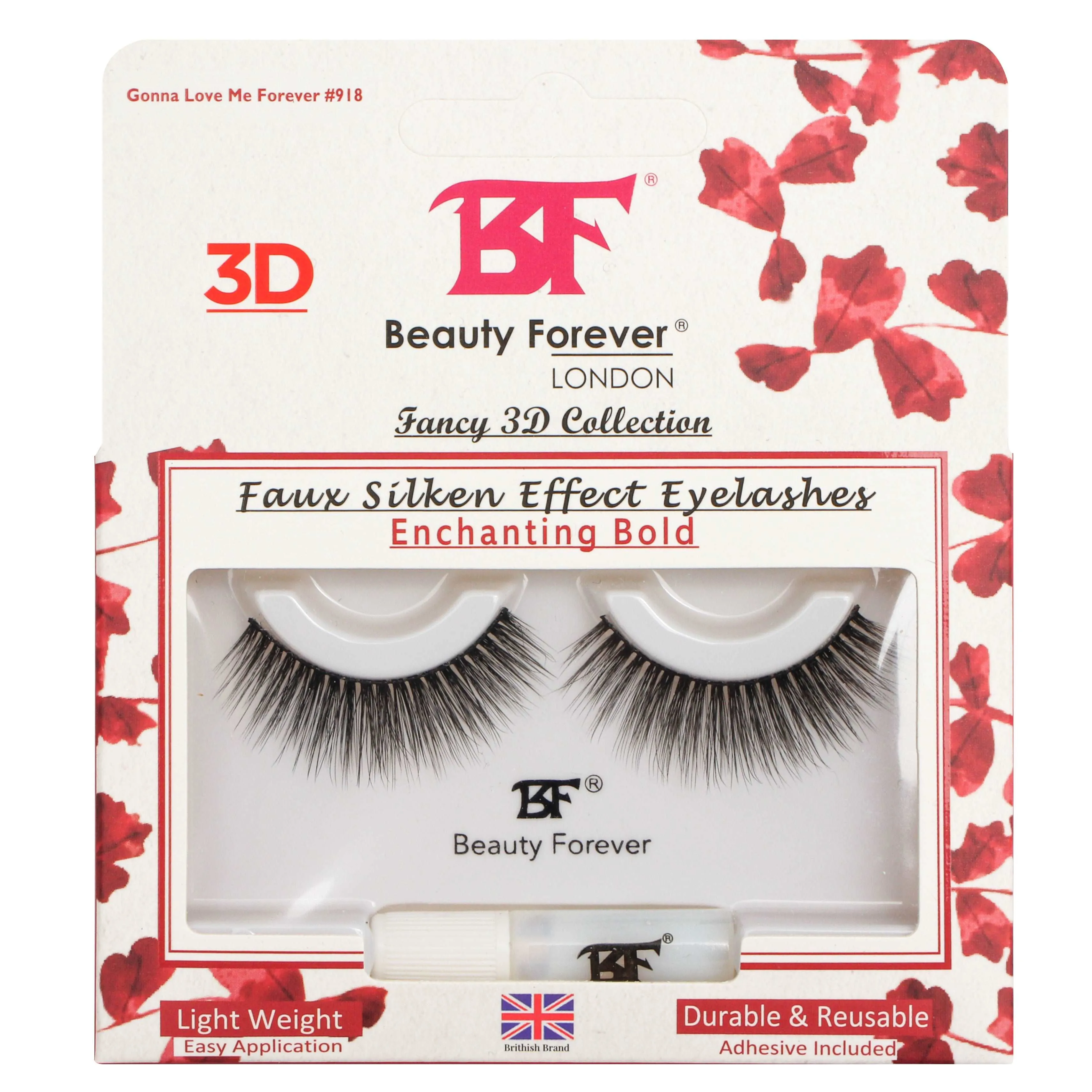 Faux Silken Effect 3D-Eyelashes Gonna Love me Forever No. 918 (Enchanting Bold)