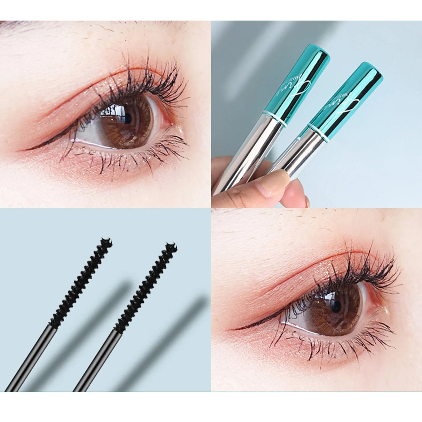 Fine Brush Mascara Smudge-proof Flake Resistant Voluminous Mascaras For Women Eyelash Growth Mascara Make Lashes Look Thick And