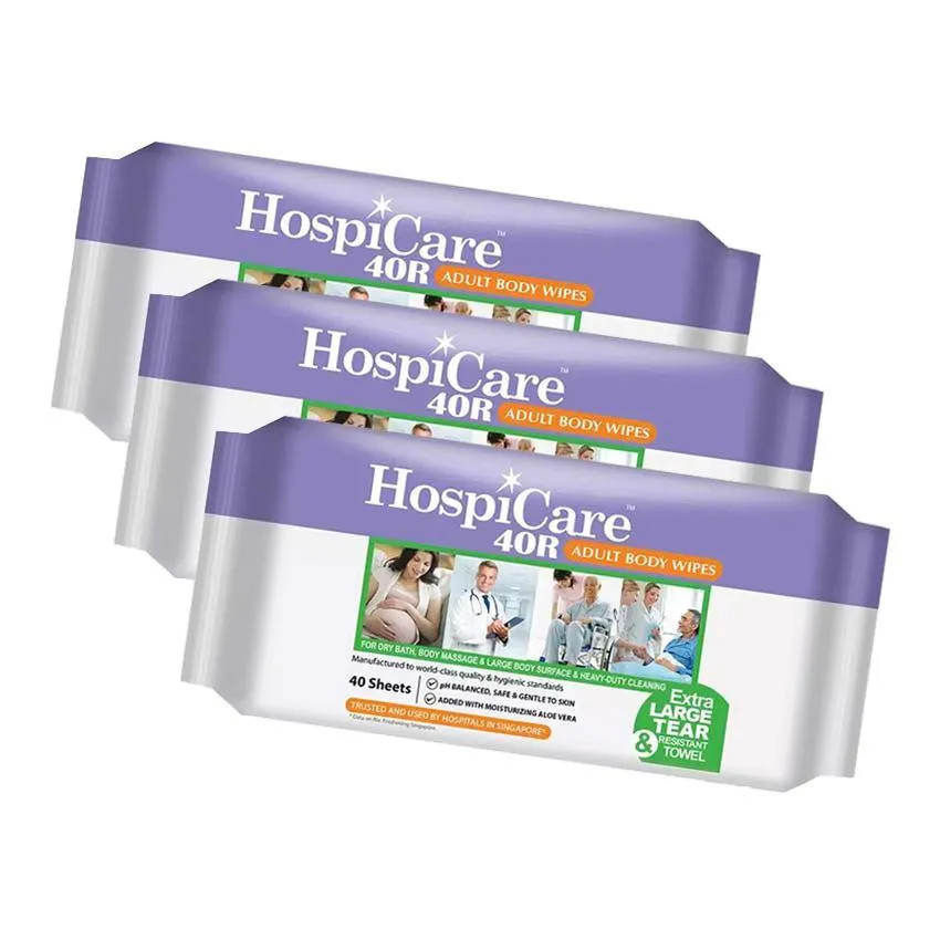 HospiCare 40R Adult Body Wipes