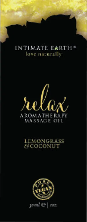 Intimate Earth Relax Massage Oil Foil Sachet 1 Oz.