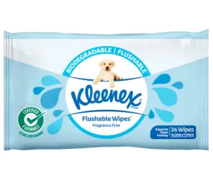 Kleenex Flushable Wipes (Packet 36 )Lightly Fragranced