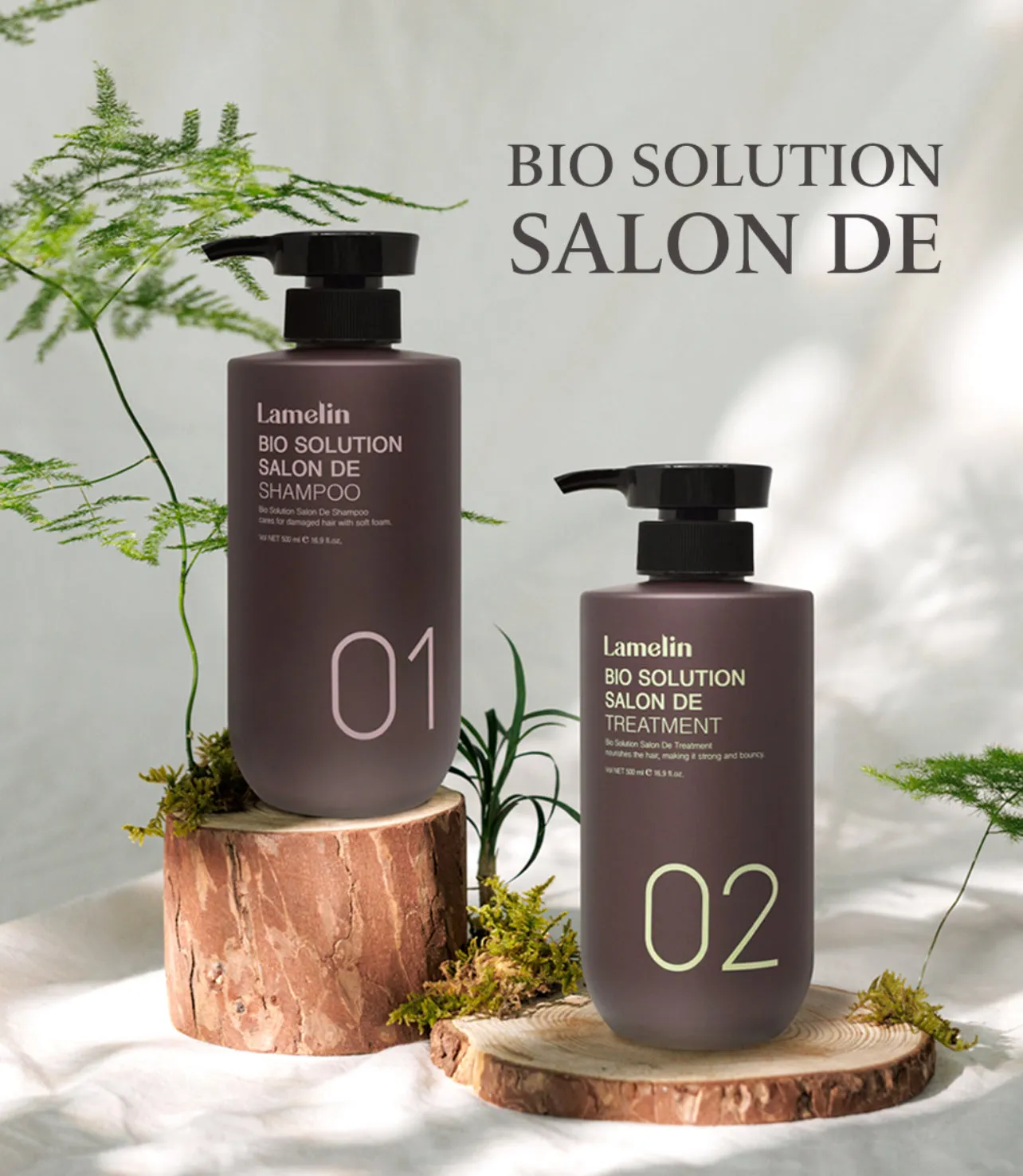 LAMELIN Bio Solution Salon De Shampoo Care For Damaged Hair With Soft Foam