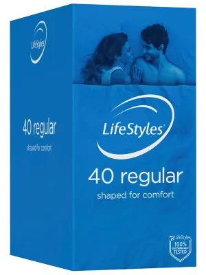 LifeStyles REGULAR Condoms - 40 Pack