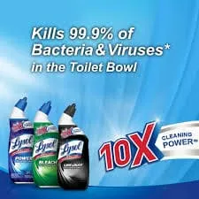 LYSOL TOILET BOWL CLEANER WITH BLEACH CLEAN SCENT - LTBCWBC12