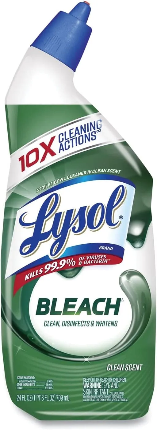 LYSOL TOILET BOWL CLEANER WITH BLEACH CLEAN SCENT - LTBCWBC12