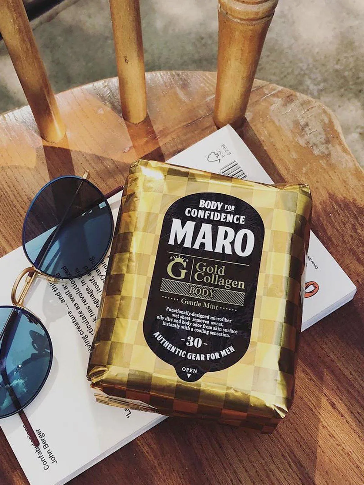 Maro Gold Collagen Premium Body Wipes