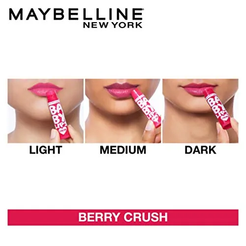 Maybelline New York Baby Lips Lip Balm, Pink Lolita, 4g and Maybelline New York Baby Lips Lip Balm, Berry Crush, 4g