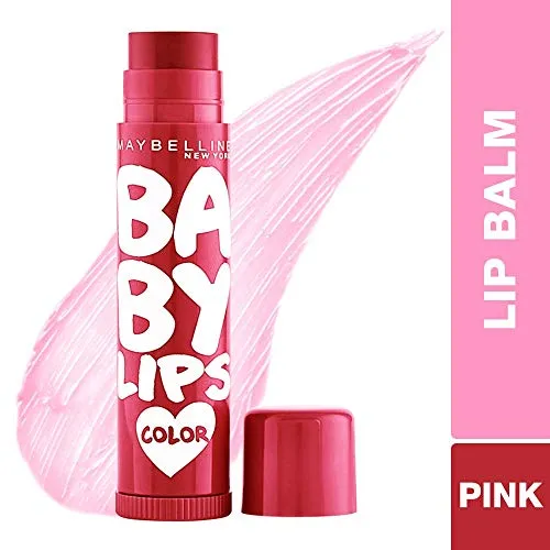 Maybelline New York Baby Lips Lip Balm, Pink Lolita, 4g and Maybelline New York Baby Lips Lip Balm, Berry Crush, 4g