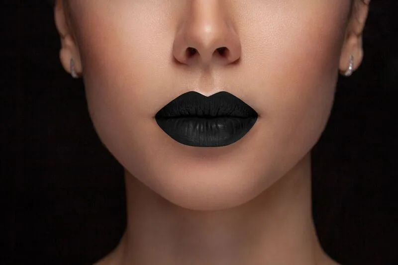 Midnight Black - Waterproof, smudge proof,  transfer proof,  and 24 hour stay BLACK Matte Liquid lipstick