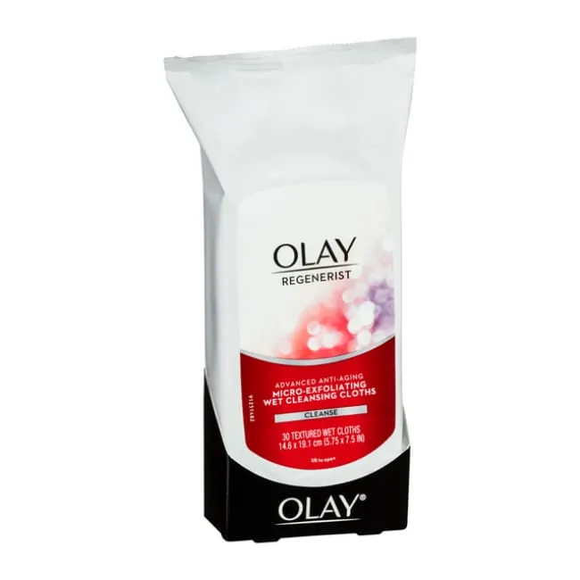 Olay Regenerist Advanced Anti-Aging Micro-Exfoliating Wet Cleansing Cloths - 30 Pack