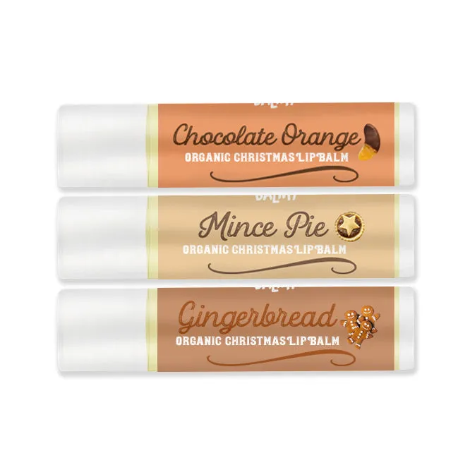 Organic Christmas Lip Balm Gift Set