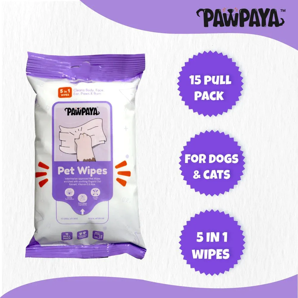 Pawpaya Pet Wipes Made for All Cats and Dogs 100 Pack