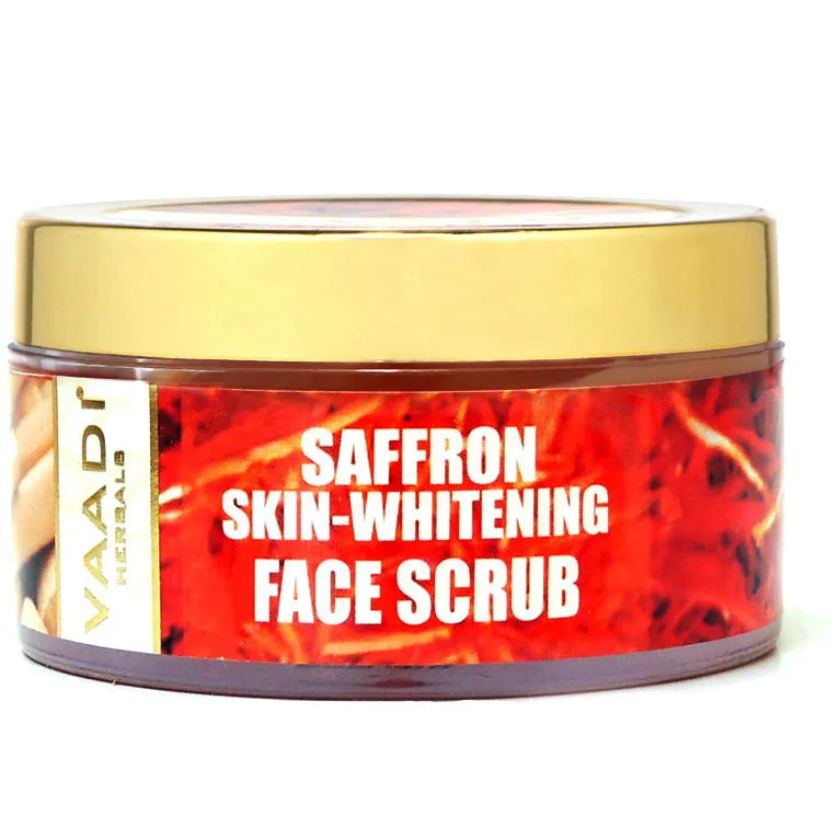 Saffron Skin-Whitening Face Scrub - Walnut Scrub & Cinnamon Oil